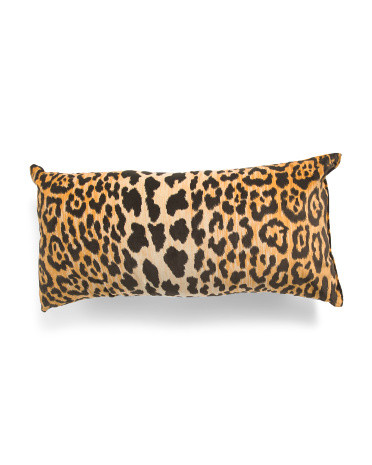 14x27 Oversized Luxury Cheetah Print Lumbar Pillow | Cotton | Marshalls