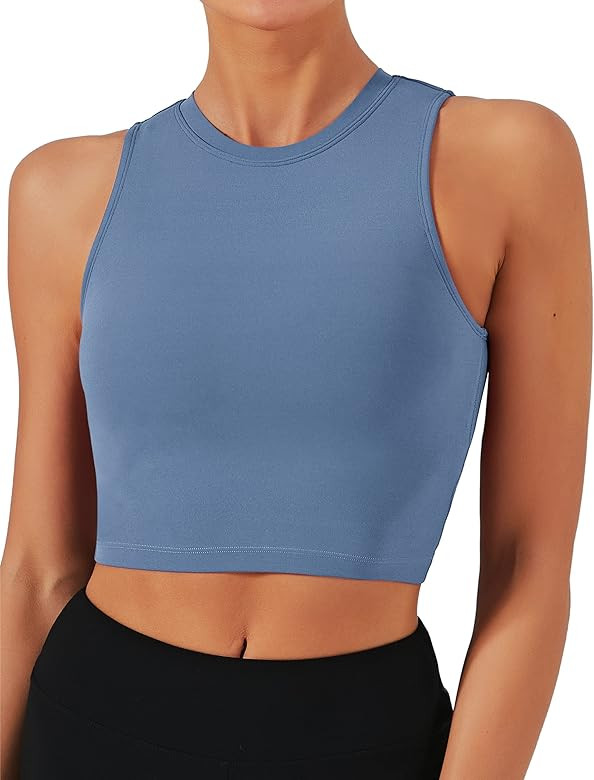 Natural Feelings Sports Bras for Women Removable Padded Yoga Tank Tops Sleeveless Fitness Workout... | Amazon (US)