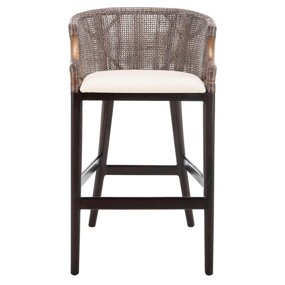 Safavieh Brando 28 in. Brown Cushioned Bar Stool-SEA4014B - The Home Depot | The Home Depot