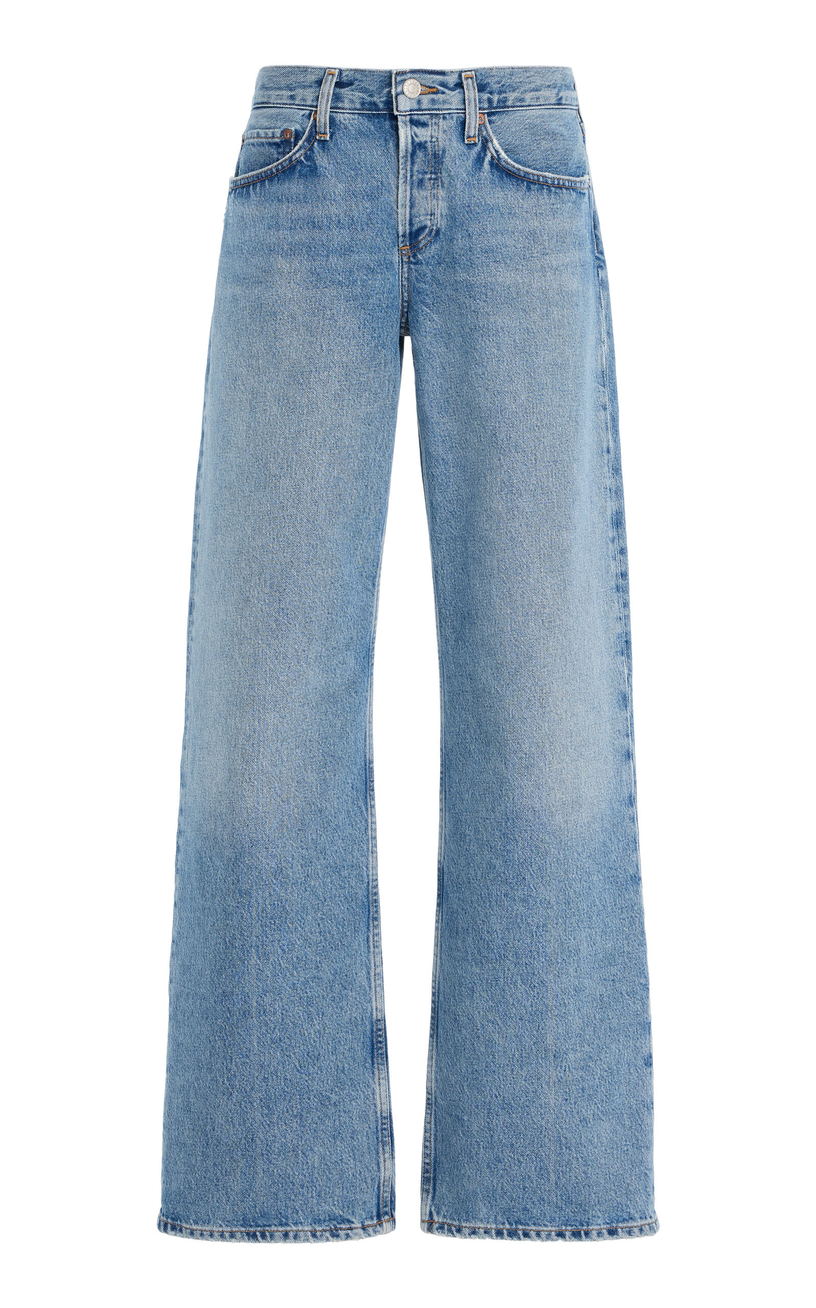 Agolde - Rigid Low-Rise Loose Jeans - Light Wash - 23 - Moda Operandi | Moda Operandi (Global)