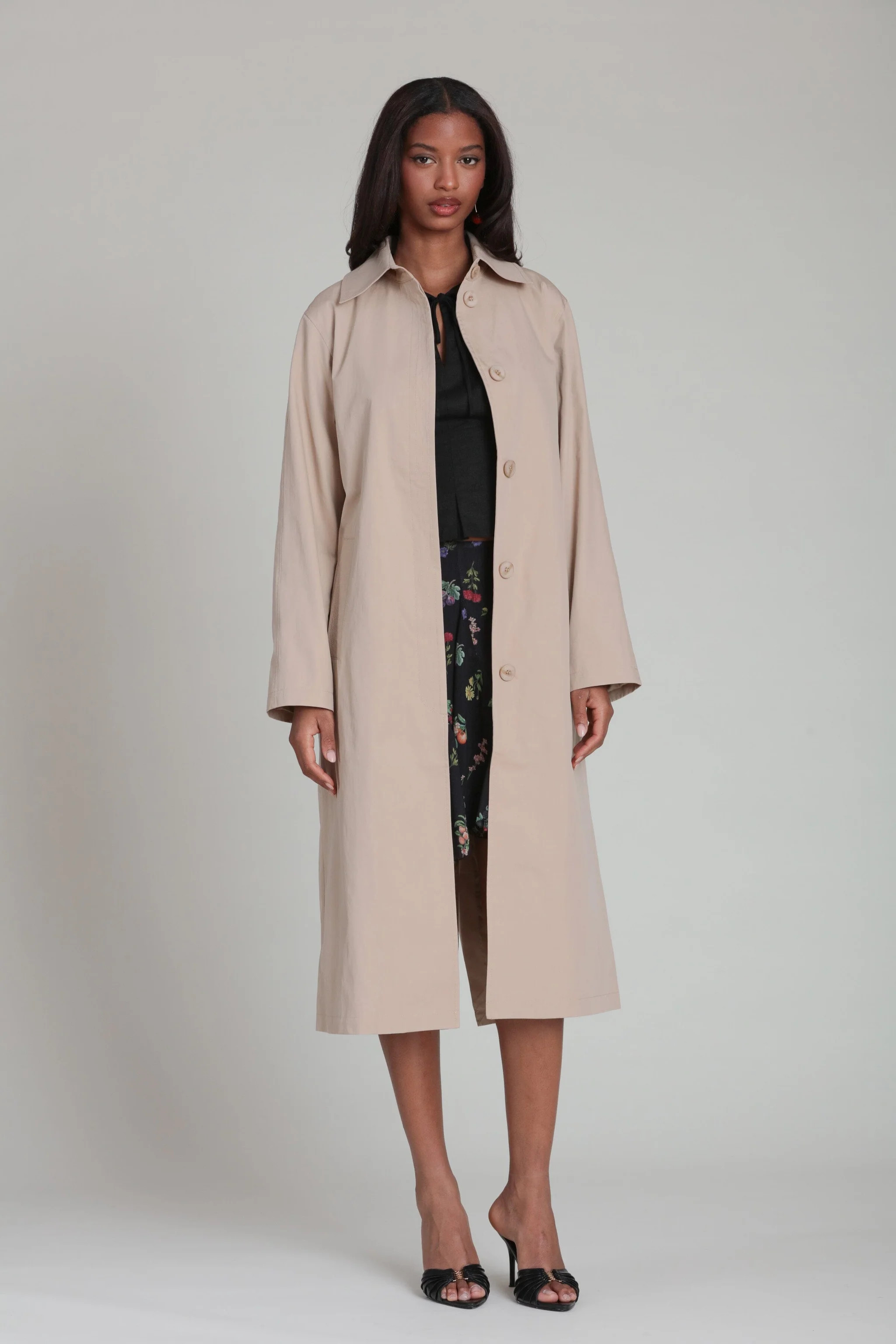 Minimalist Cotton Nylon Trench Coat | Avec Les Filles