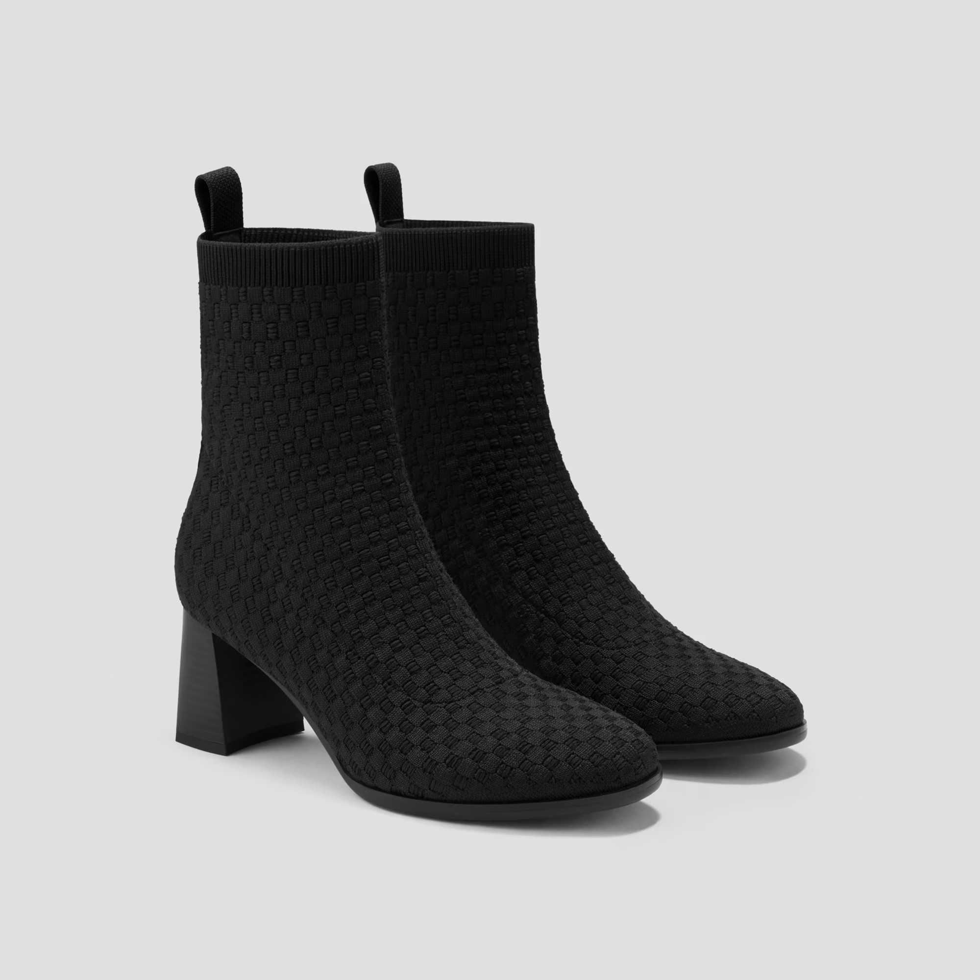 Round-Toe Water-Repellent Heeled Boots (Thalita) | VIVAIA