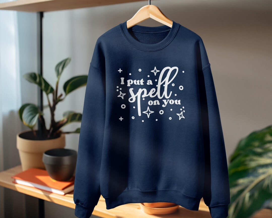 I Put a Spell on You Halloween Sweatshirt, Witchy Sweaters for Fall, Halloween Witches Sweatshirt... | Etsy (US)