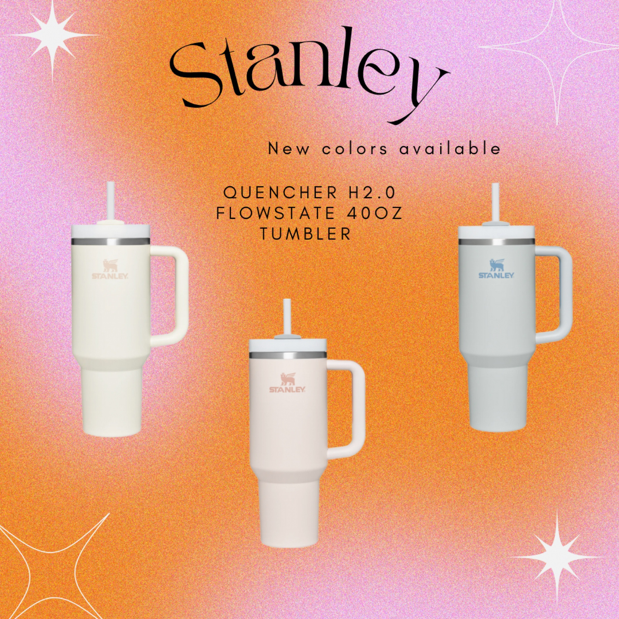 New colors of the spill proof Stanley 40oz quencher tumbler. My absolute favorite water bottle! 

#LTKGiftGuide #LTKfit #LTKunder50