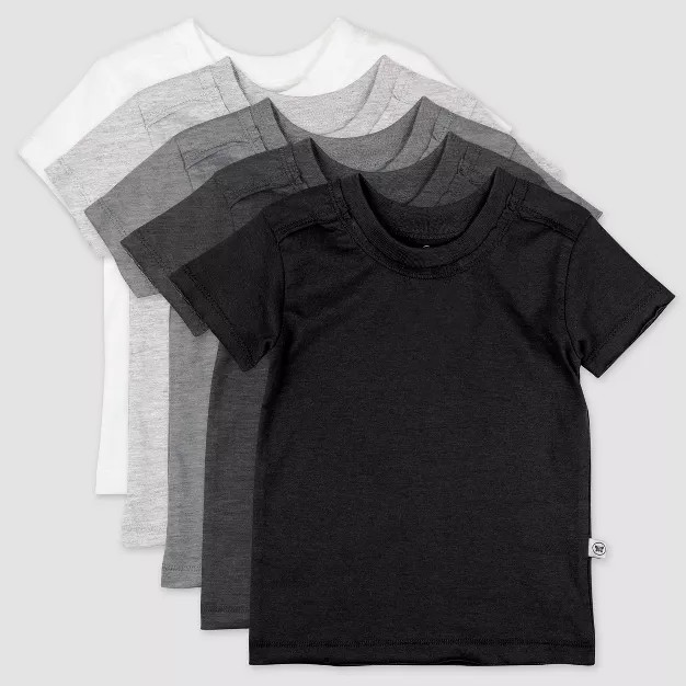 Honest Baby Boys' 5pk Organic Cotton Short Sleeve T-Shirt - Gray | Target