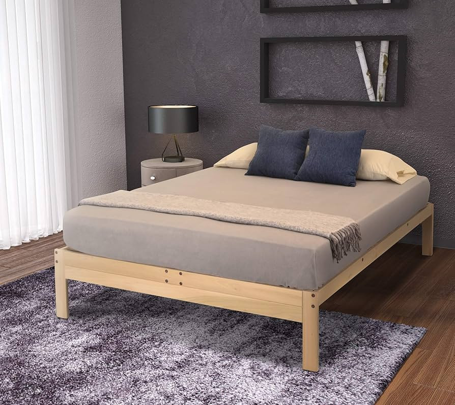 KD Frames Nomad Platform Bed - Queen Bed Frame - Unfinished Wood Bed Frame - Minimalist Swedish D... | Amazon (US)