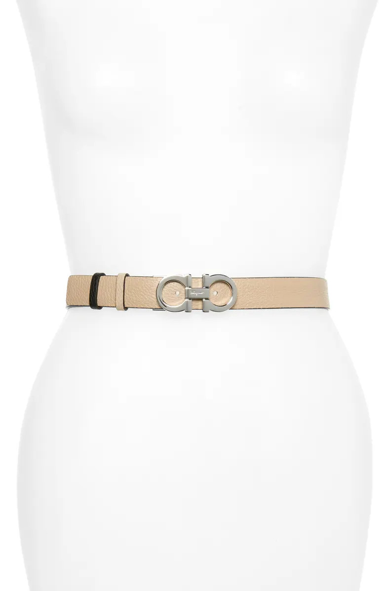 Salvatore Ferragamo Double Gancio Reversible Leather Belt | Nordstrom | Nordstrom