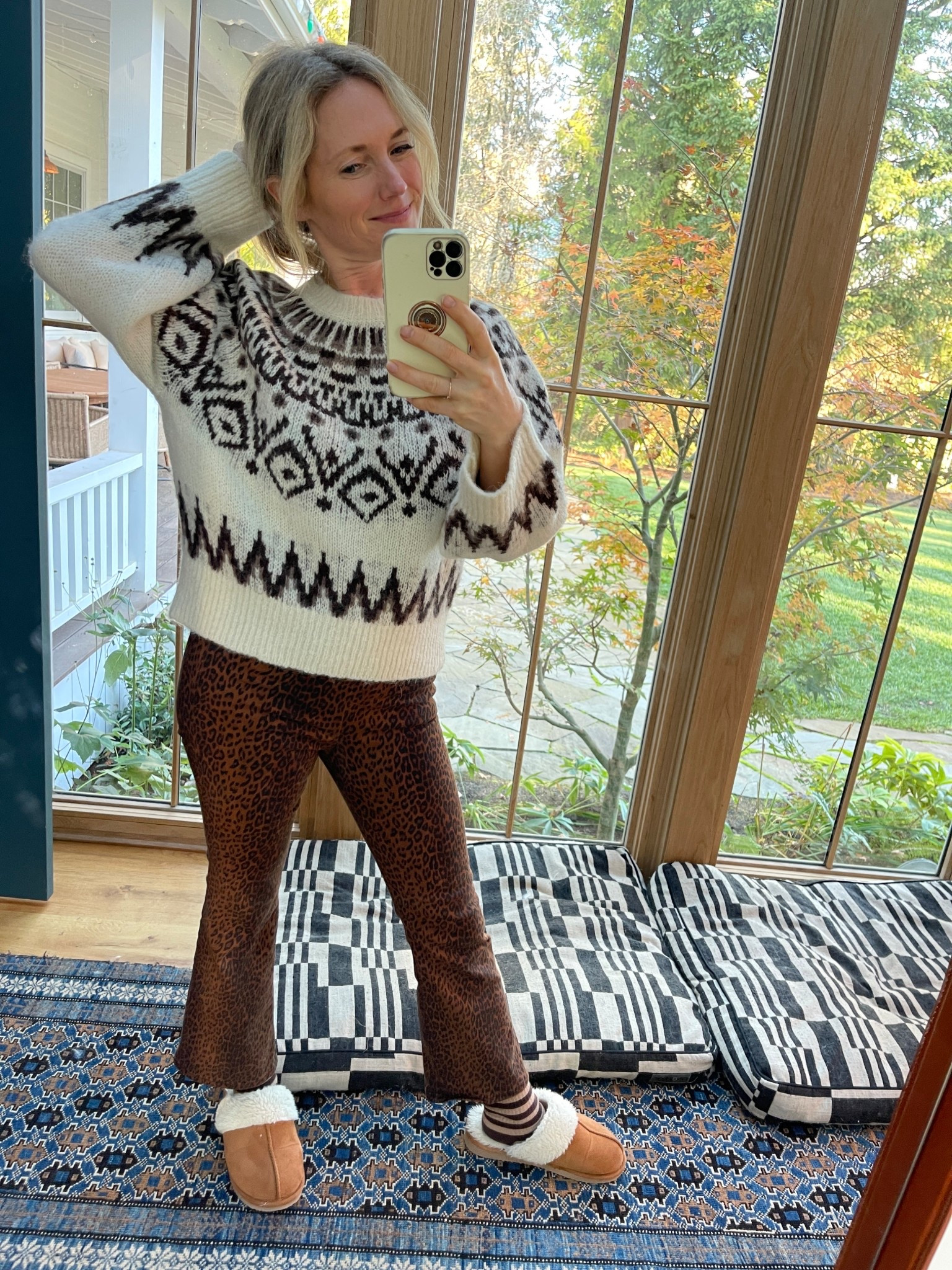 So many questions about my leopard pants the other day - they’re the best! (On sale right now!)

#LTKOver40 #LTKHoliday #LTKootd