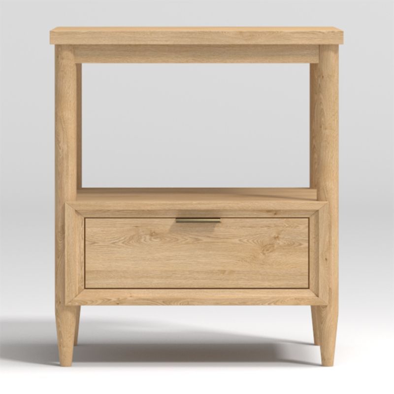 Bodie Natural Oak Wood Kids Nightstand with Drawer + Reviews | Crate & Kids | Crate & Barrel