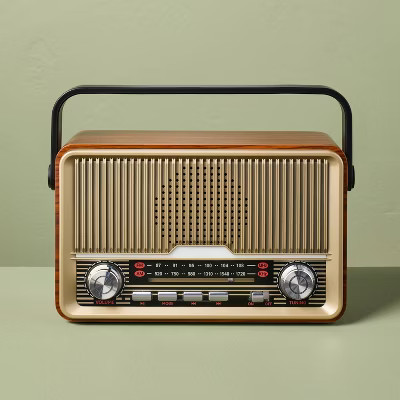 Vintage Wood Finish AM/FM Radio and Bluetooth Speaker - Hearth & Hand with Magnolia | Target