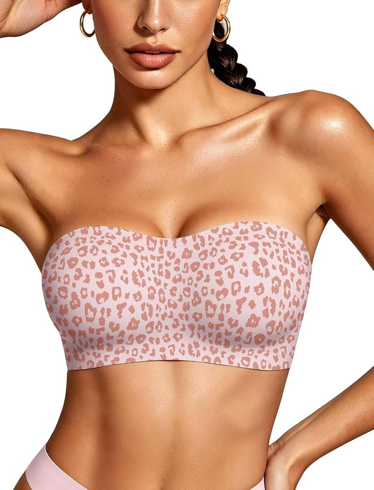 Vertvie Strapless Bra Jelly Push Up Seamless Wireless Tube Top | Amazon (US)