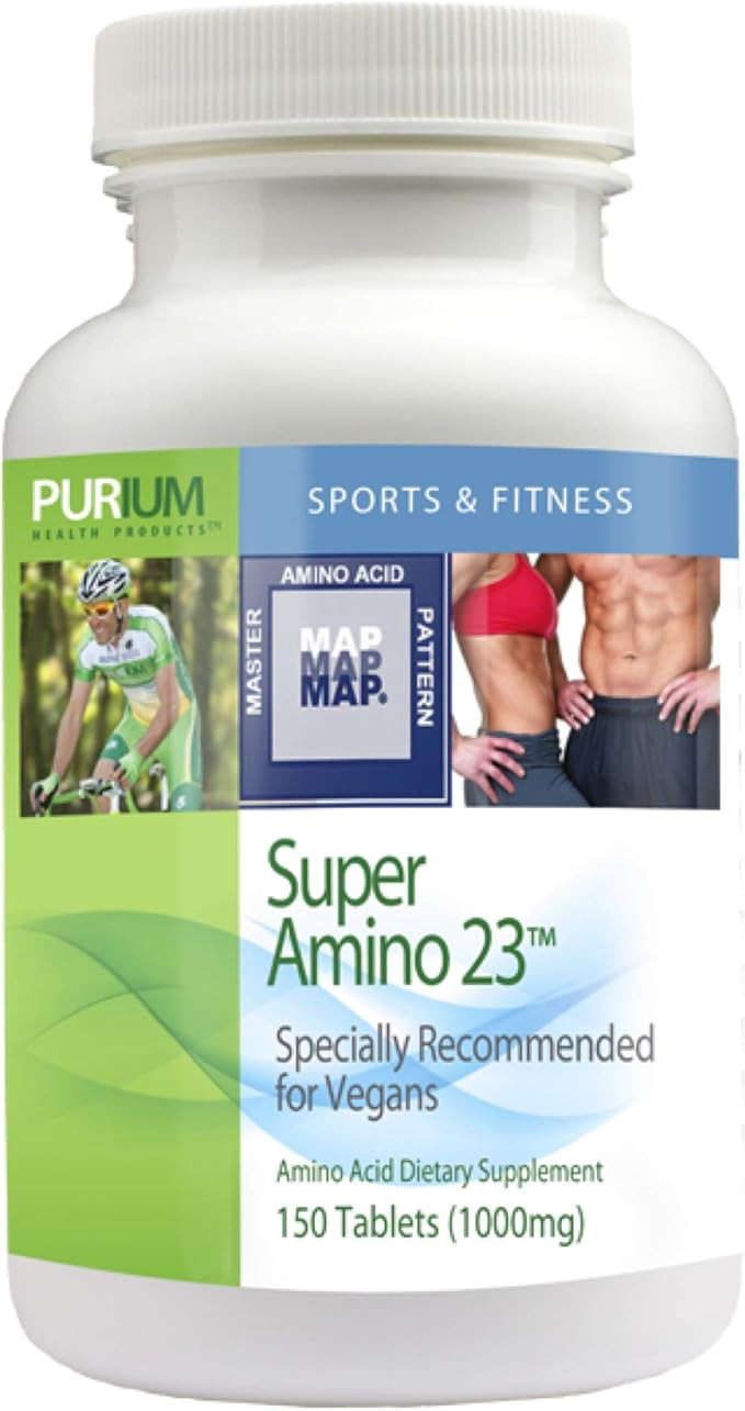 Purium Super Amino 23-150 Vegan Tablets - BCAA & Essential Amino Acid Dietary Supplement, Pre Wor... | Amazon (US)