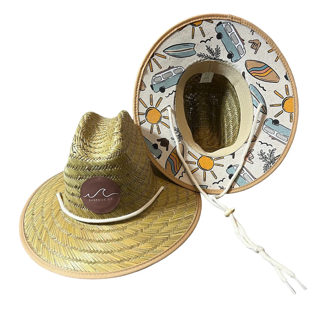 Surf Days Baby Straw Hat, Toddler Straw Hat, Kid Straw Hat, Children Straw Hat, Straw Hat, Summer... | Etsy (US)