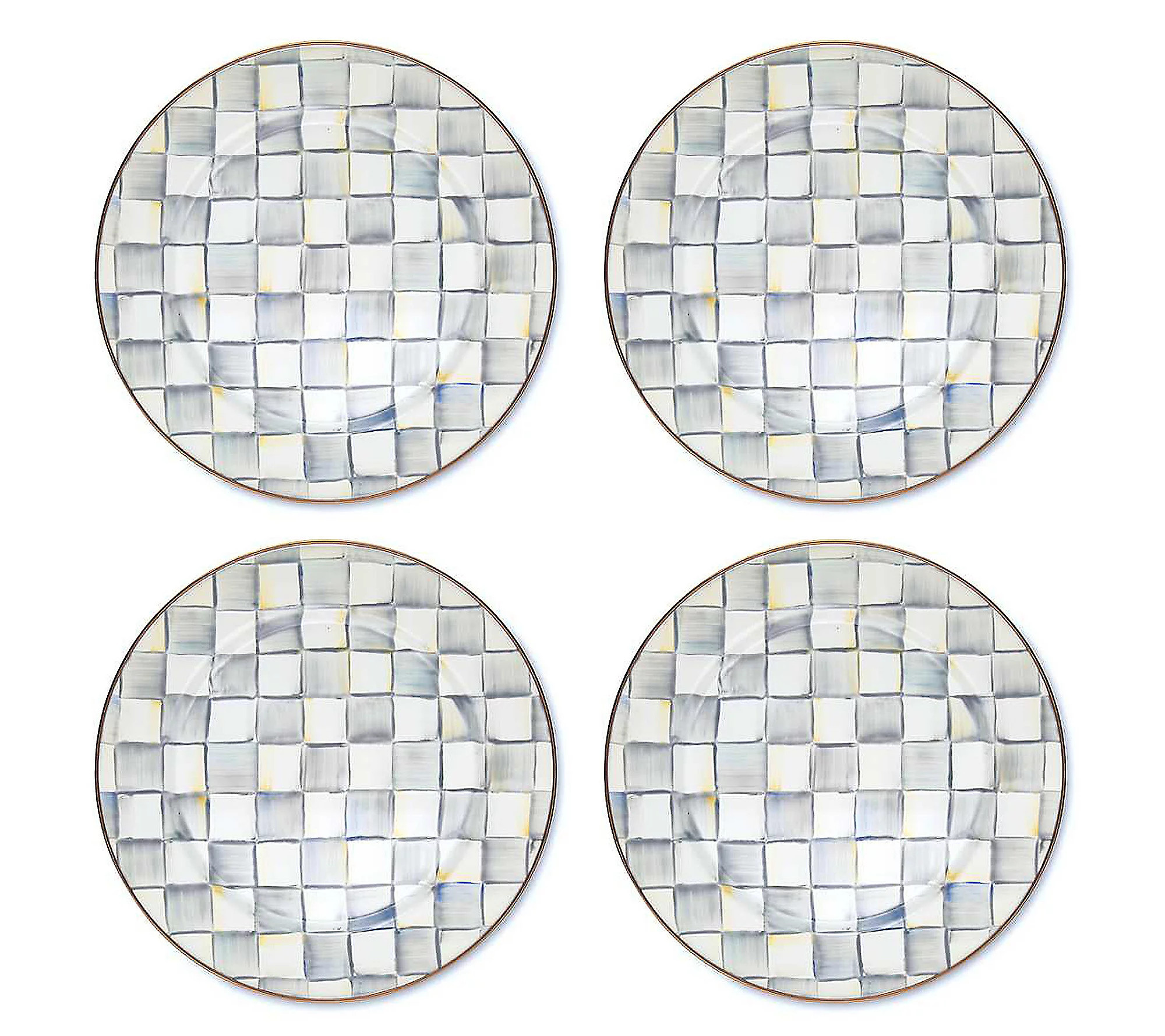 As Is Mackenzie-Childs Set of 4 Enamel Chargers | QVC