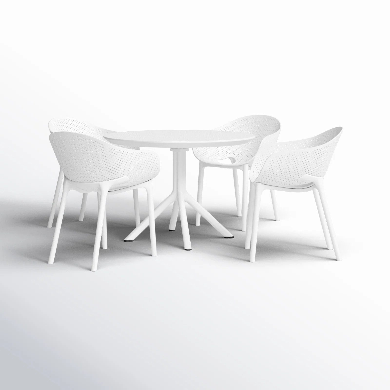 Farrah Sky Armchair 4 Person Dining Set | Wayfair North America