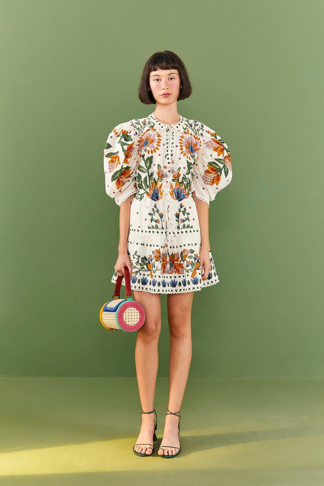 White Summer Garden Mini Dress | FarmRio