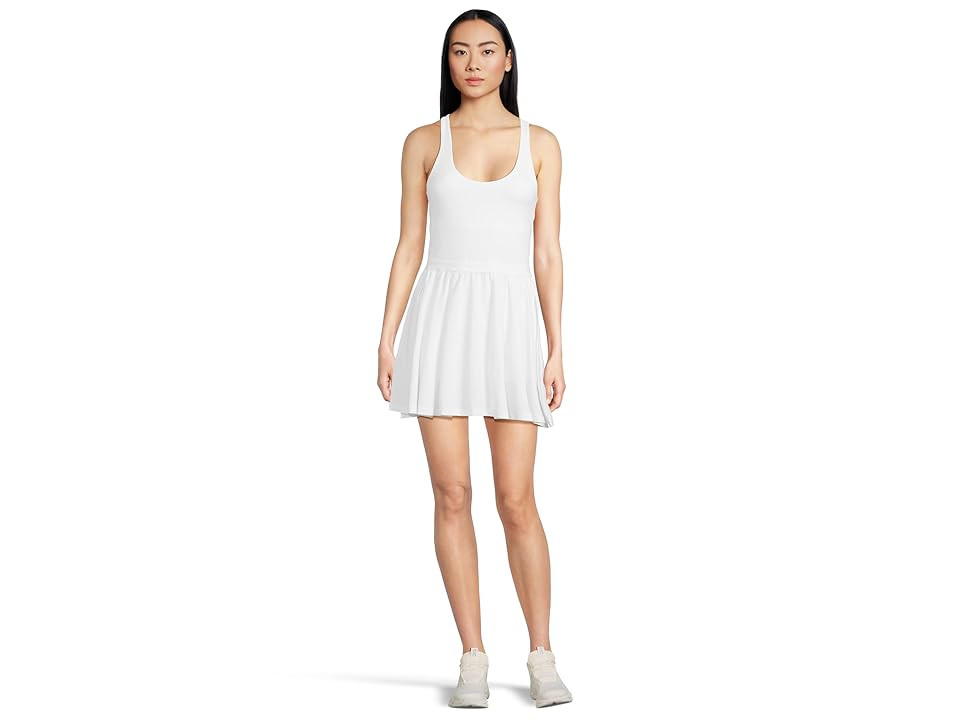 Beyond Yoga Score Pleated Dress Women's Dress True White : LG, Elastane/Polyester | Zappos
