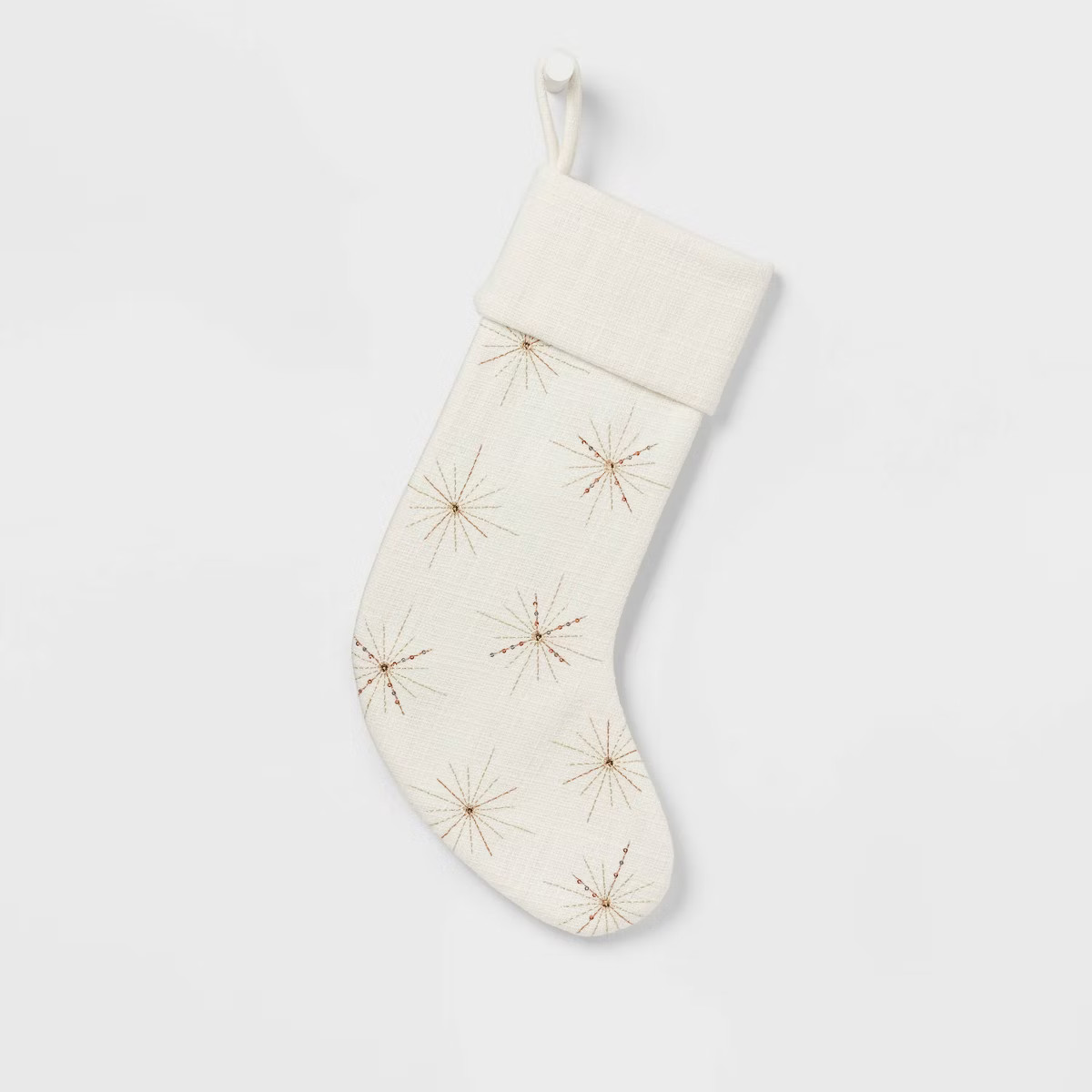 20" Embroidered Starburst Snowflake Christmas Holiday Stocking - Wondershop™ | Target