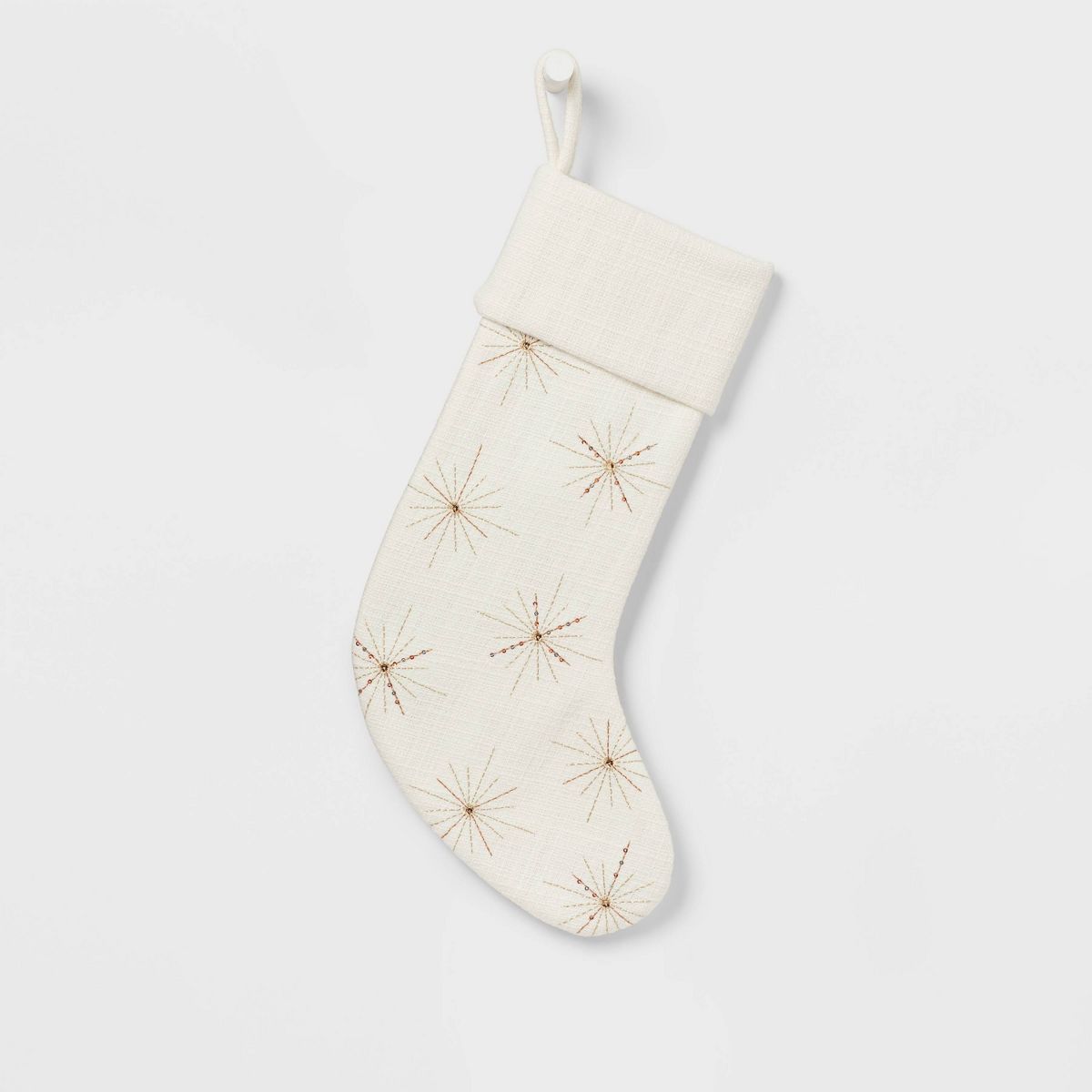 20" Embroidered Starburst Snowflake Christmas Holiday Stocking - Wondershop™ | Target