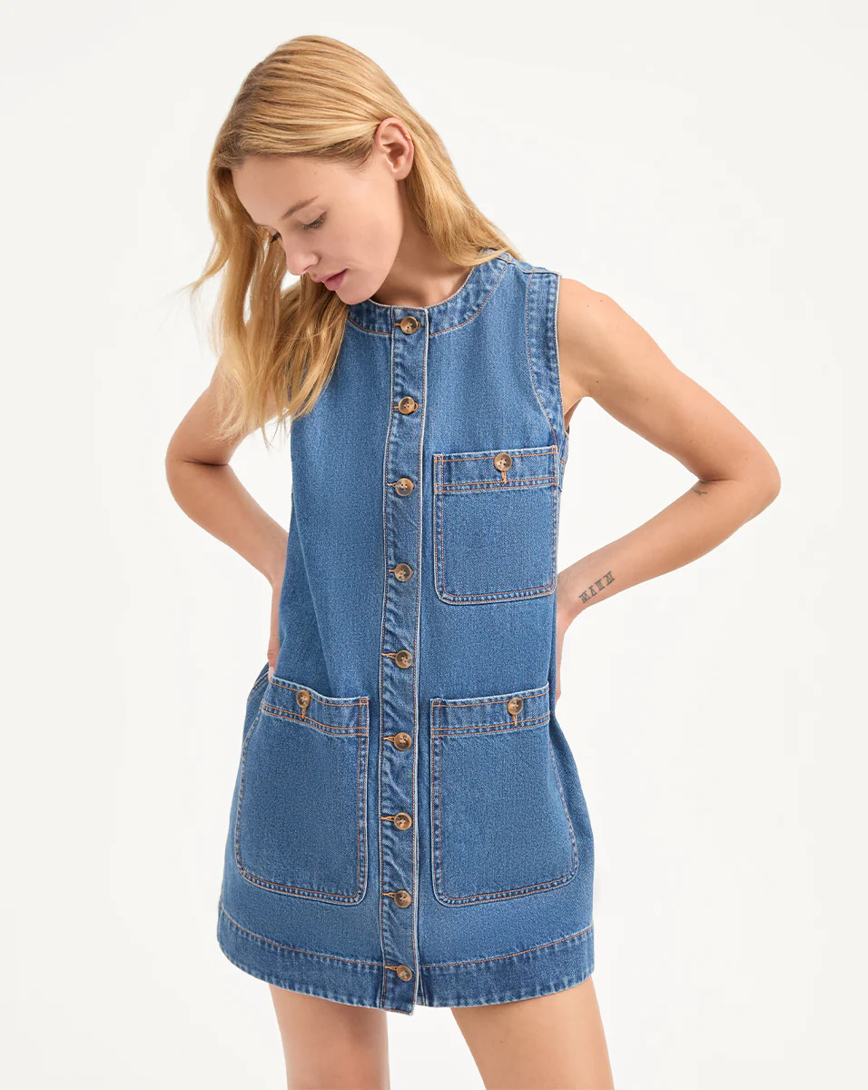 Oakley Denim Mini Dress | Veronica Beard