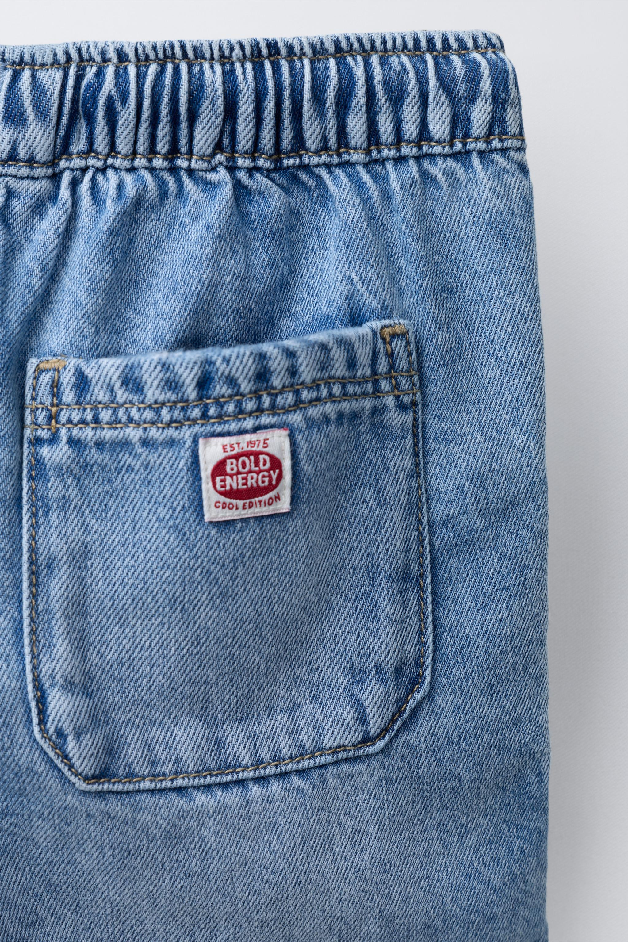 DENIM SHORTS WITH LABEL | Zara US