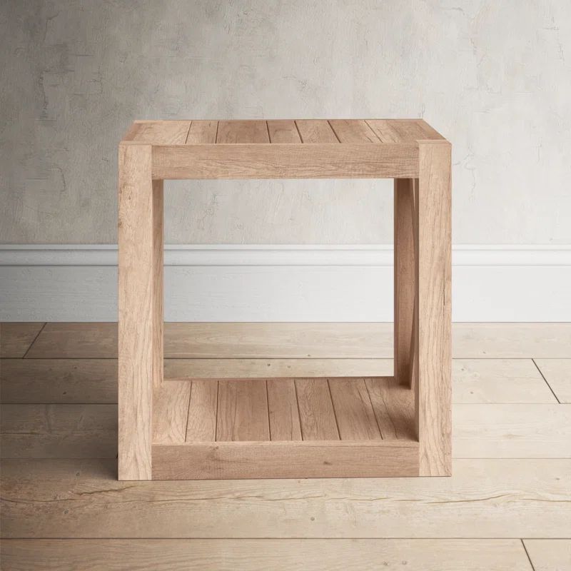 Amett 20'' Tall Solid Wood Floor Shelf End Table | Wayfair North America