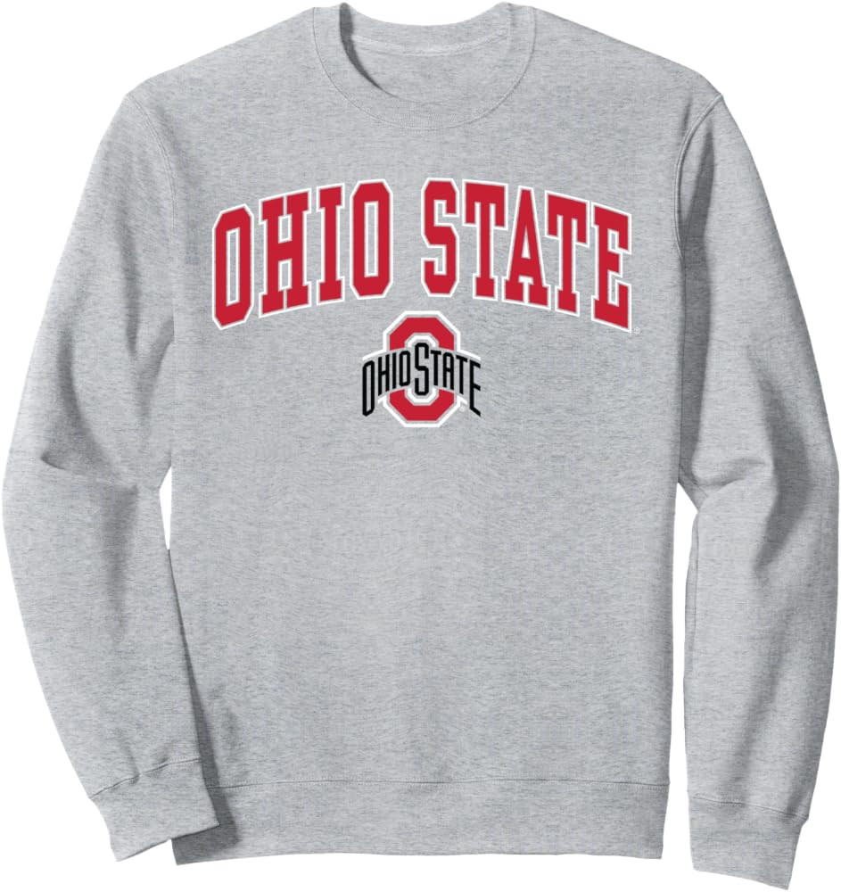 Ohio State Buckeyes Mens Arch Logo Officially Licensed Gray Sweatshirt | Amazon (US)