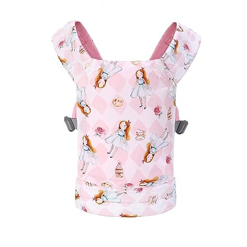 Baby Doll Carrier Front and Back Baby Doll Accessories Backpack Kid Toddlers Play Toy Baby Carriers for Babydoll Pretend with Adjustable Straps for Little Girls (Sweet Girl) | Amazon (US)