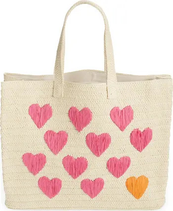 btb Los Angeles Be Mine Straw Tote | Nordstrom | Nordstrom