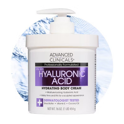 Advanced Clinicals Hyaluronic Acid Body Lotion, Hydrating Body Cream for Dry Skin, 16 Oz | Target