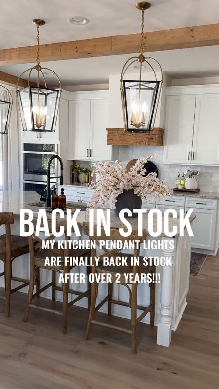 My kitchen pendant light is finally back in stock after over 2 years being out of stock! Wayfair home, wayfair home finds, pendant lights, kitchen pendant lights, counter stools, faucet, rug 

#LTKstyletip #LTKVideo #LTKhome