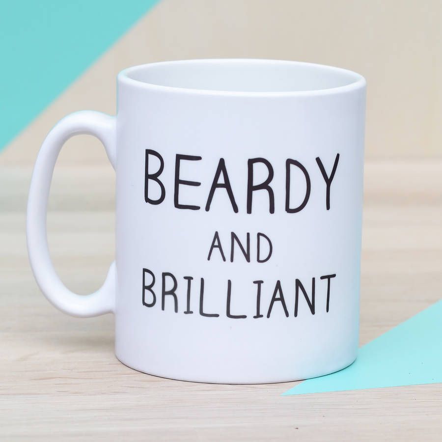 'Beardy And Brilliant' Ceramic Man Mug | Notonthehighstreet.com UK