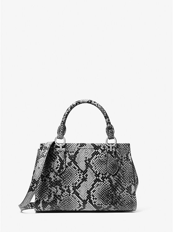 Marilyn Small Snake Embossed Leather Crossbody Bag | Michael Kors US