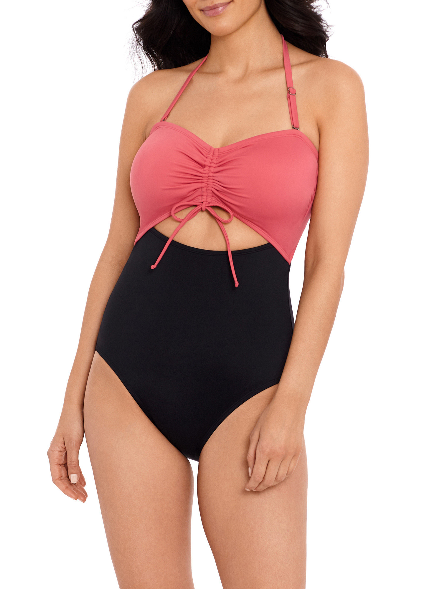 Time and Tru Women’s and Women's Plus Color Block One Piece Swimsuit | Walmart (US)