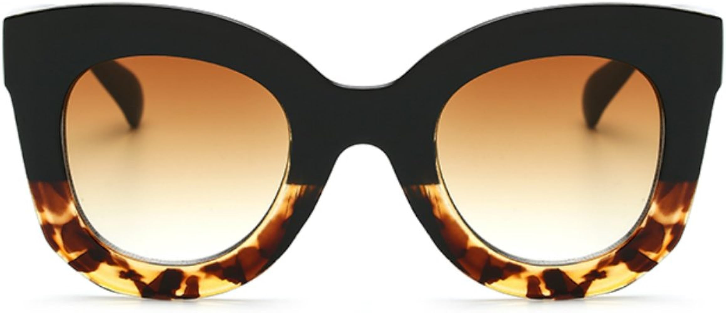 Freckles Mark Thick Fashion Butterfly Sunglasses for Women Trendy Round Cat Eye Sun Glasses | Amazon (US)