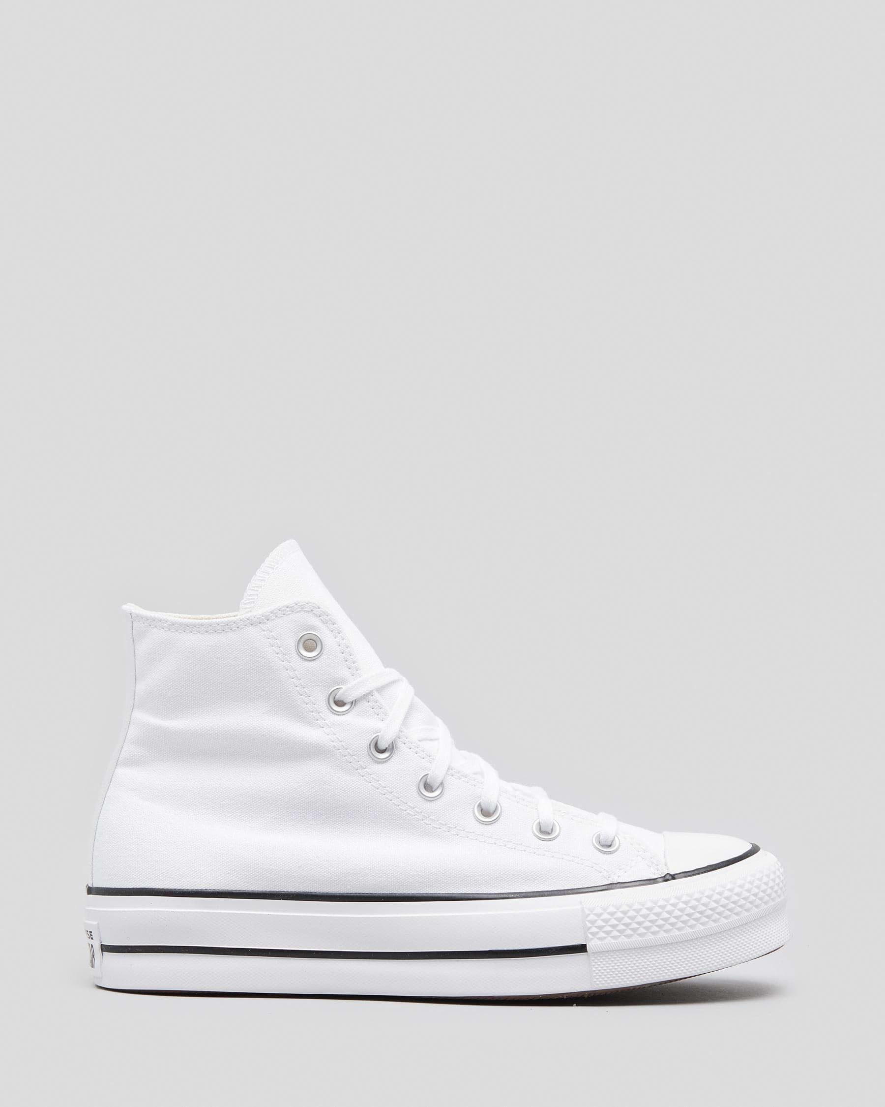 Converse Women's Chuck Taylor Hi-Top Platform Shoes in White Size 4 | City Beach (US)