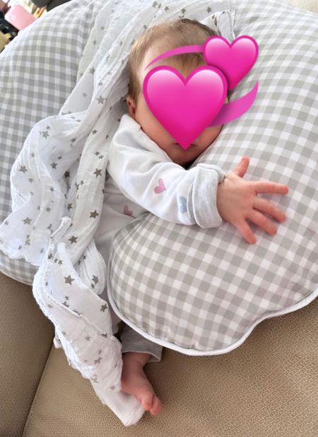 Grey and white is a great combination, don’t you think? Lily is in a white company baby grow, John Lewis muslin, and laying on her Boppy!

#LTKbaby #LTKFind