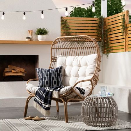 Now on sale: target Threshold x studio McGee - Wicker & Metal Outdoor Patio Chair, Egg Chair Natural 

Perfect for your backyard set up / backyard patio / outdoor furniture 



#LTKSeasonal #LTKhome #LTKfamily