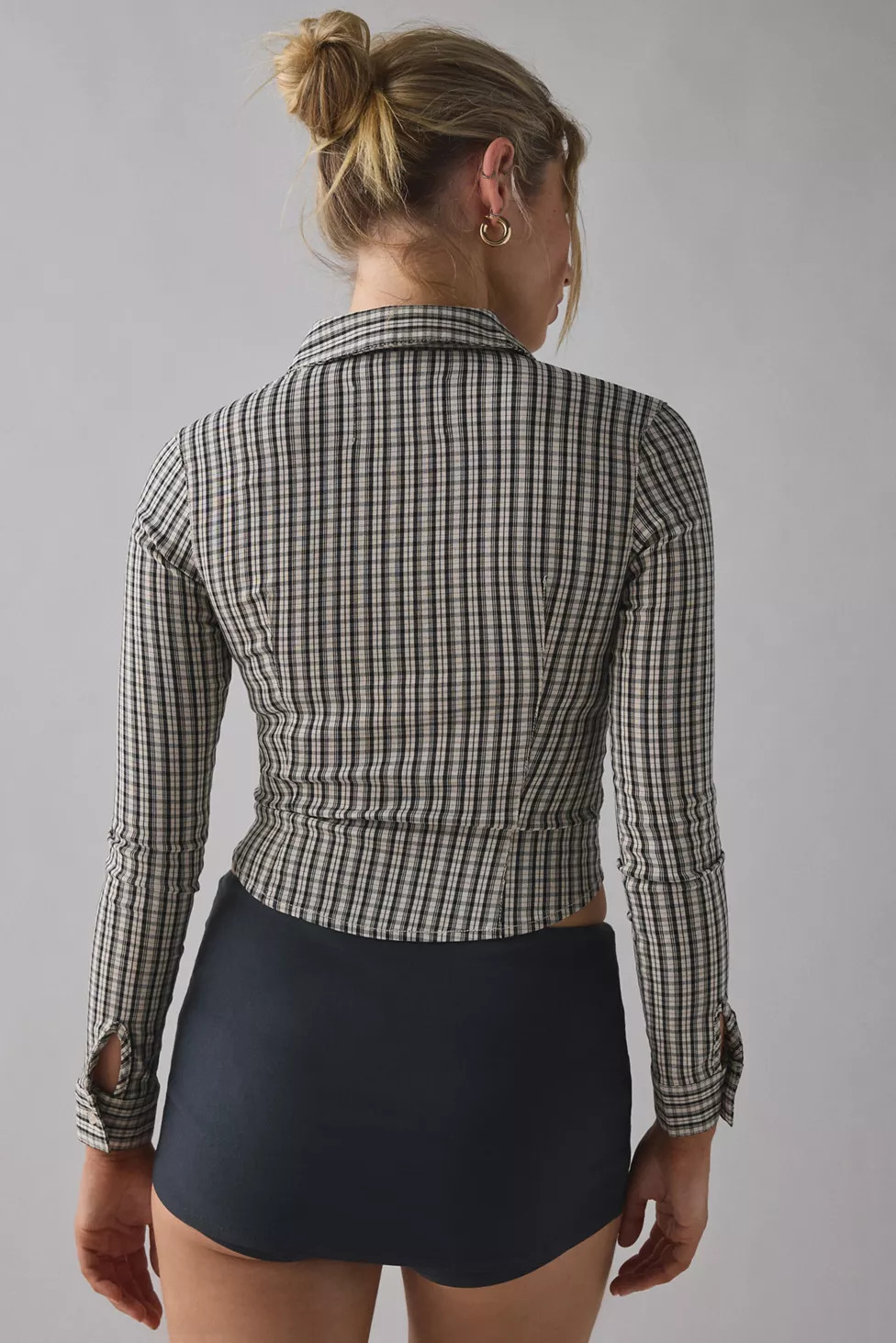 Silence + Noise Hailey Zip-Up Slim Shirt | Urban Outfitters (US and RoW)