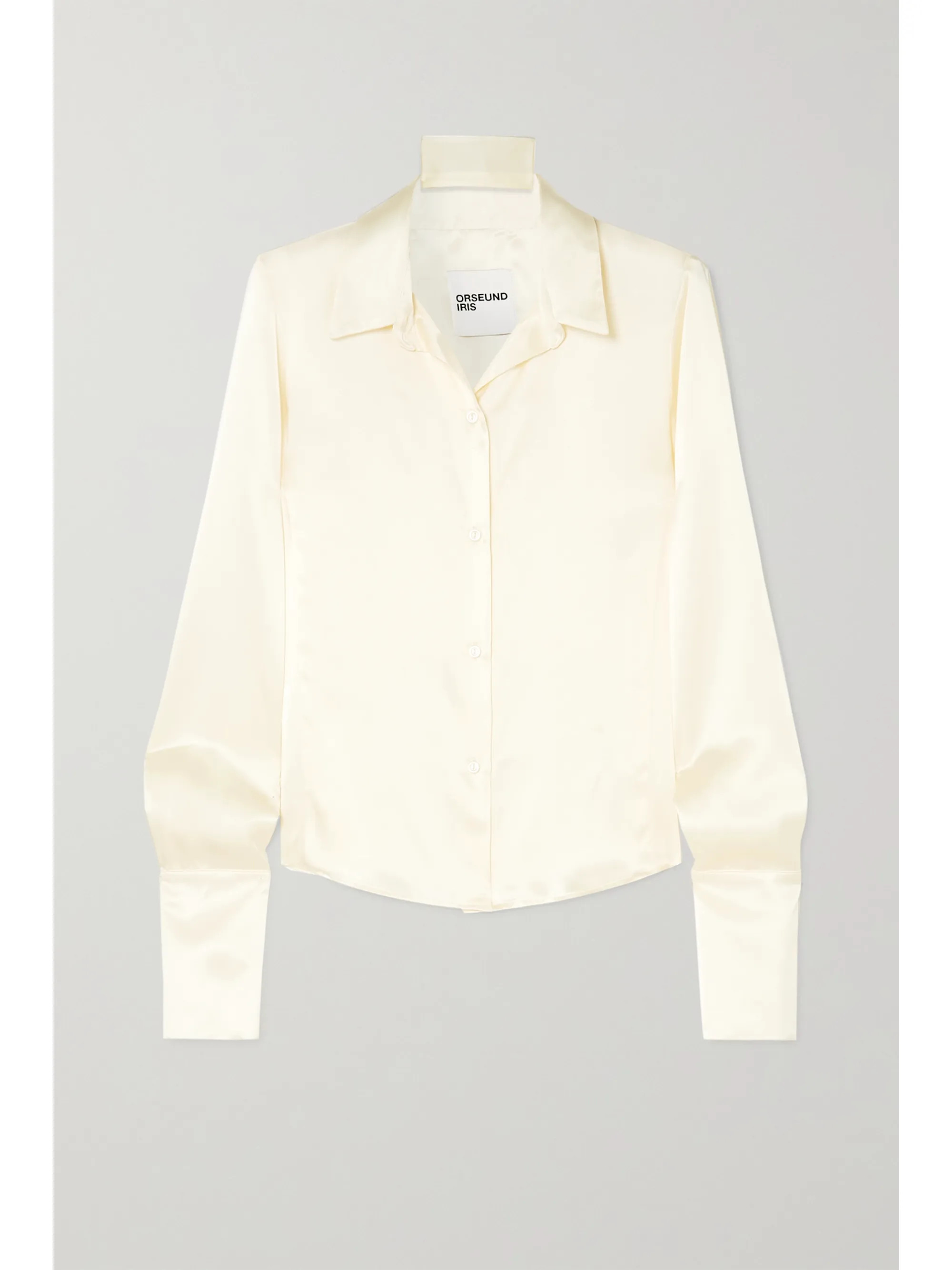 Silk-satin shirt | NET-A-PORTER (US)