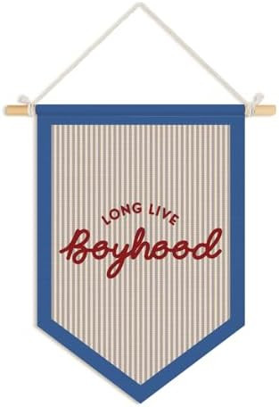 Wheatwin Long Live Boyhood Pennant Flag Banner, Boys Room Decor, Vintage Playroom Wall Decor for ... | Amazon (US)