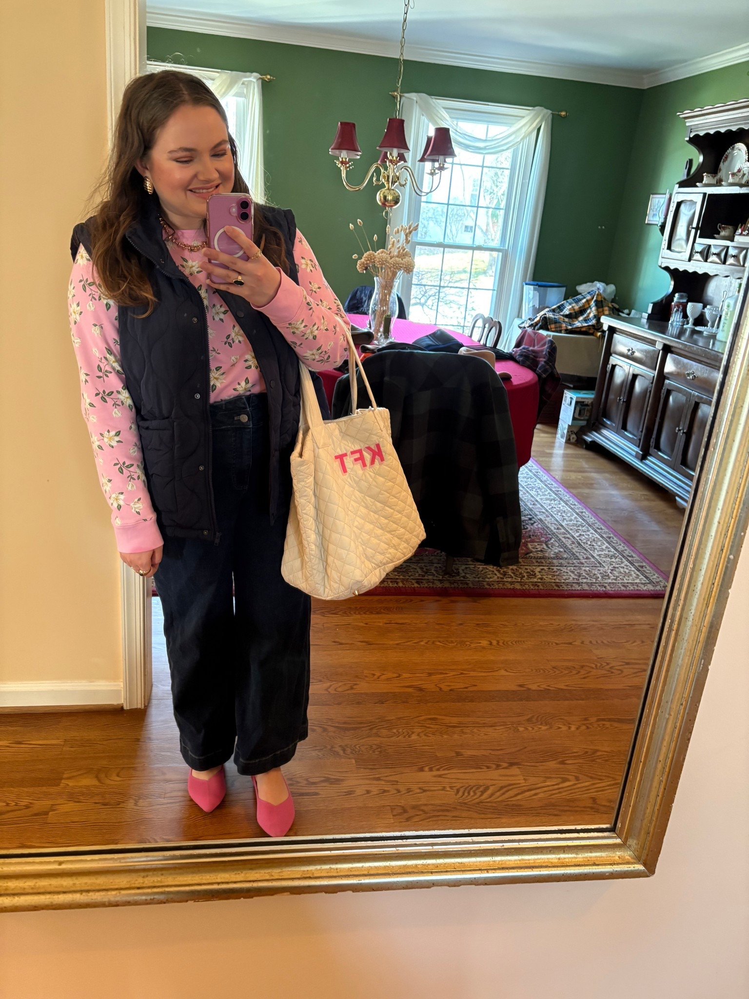 February 27, 2026 OOTD!

Puffer vest • monogrammed tote • monograms • monogrammed bag • dark wash denim • work flats 

#LTKgrwm #LTKootd #LTKdayinmylife