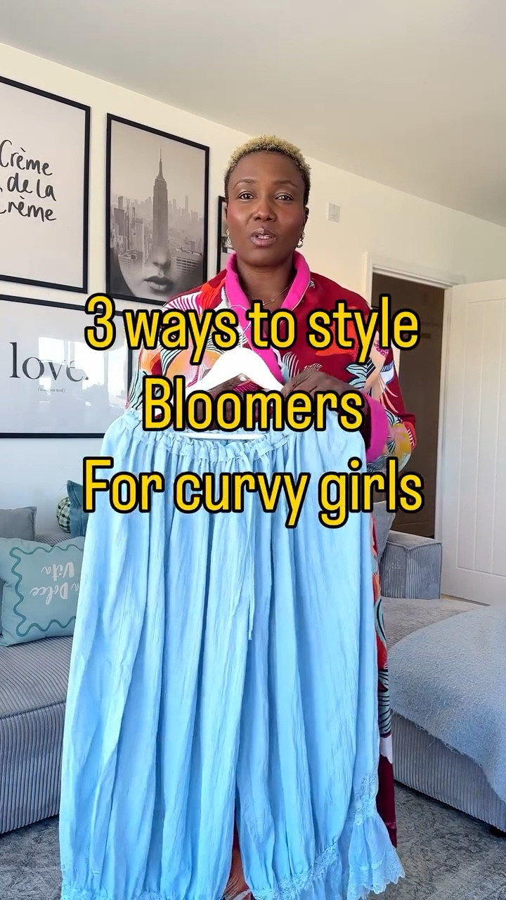 3 ways to style bloomers 💙✨
From soft and feminine, to cool and casual, to playful and polished one piece, endless vibes. Which look is your fave?

Comment link to get the outfit details in your DMs 

#bloomersstyle #midsizestyle #size16style #outfitinspo #everydayfashion