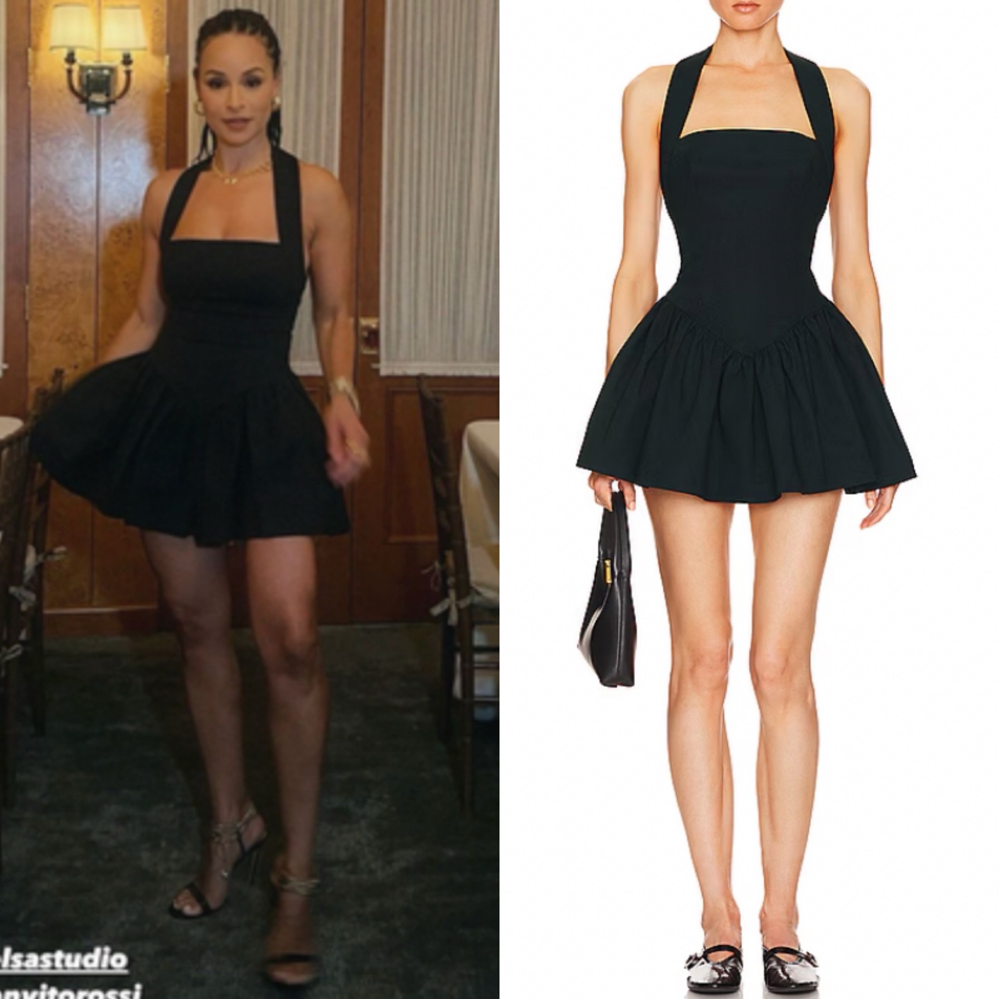 Sai De Silva’s Black Halter Mini Dress 📸 + Info= @scoutthecity 