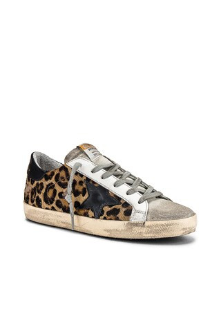 Golden Goose Superstar Sneaker in Snow Leopard & Black from Revolve.com | Revolve Clothing (Global)