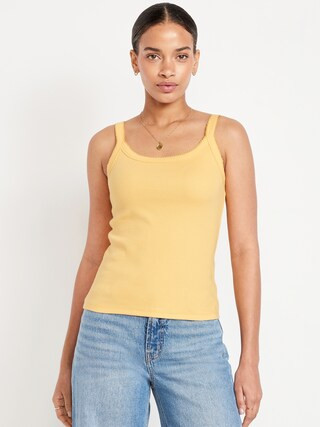 90s Ribbed Lace-Trim Tank | Old Navy (US)
