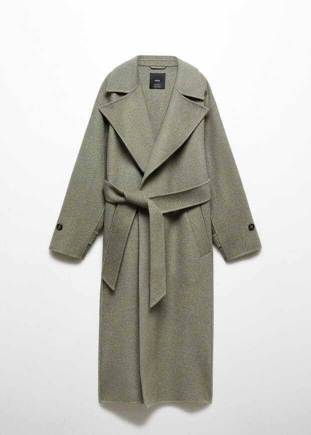 Manteau laine ceinture -  Femme | Mango France | MANGO (FR)