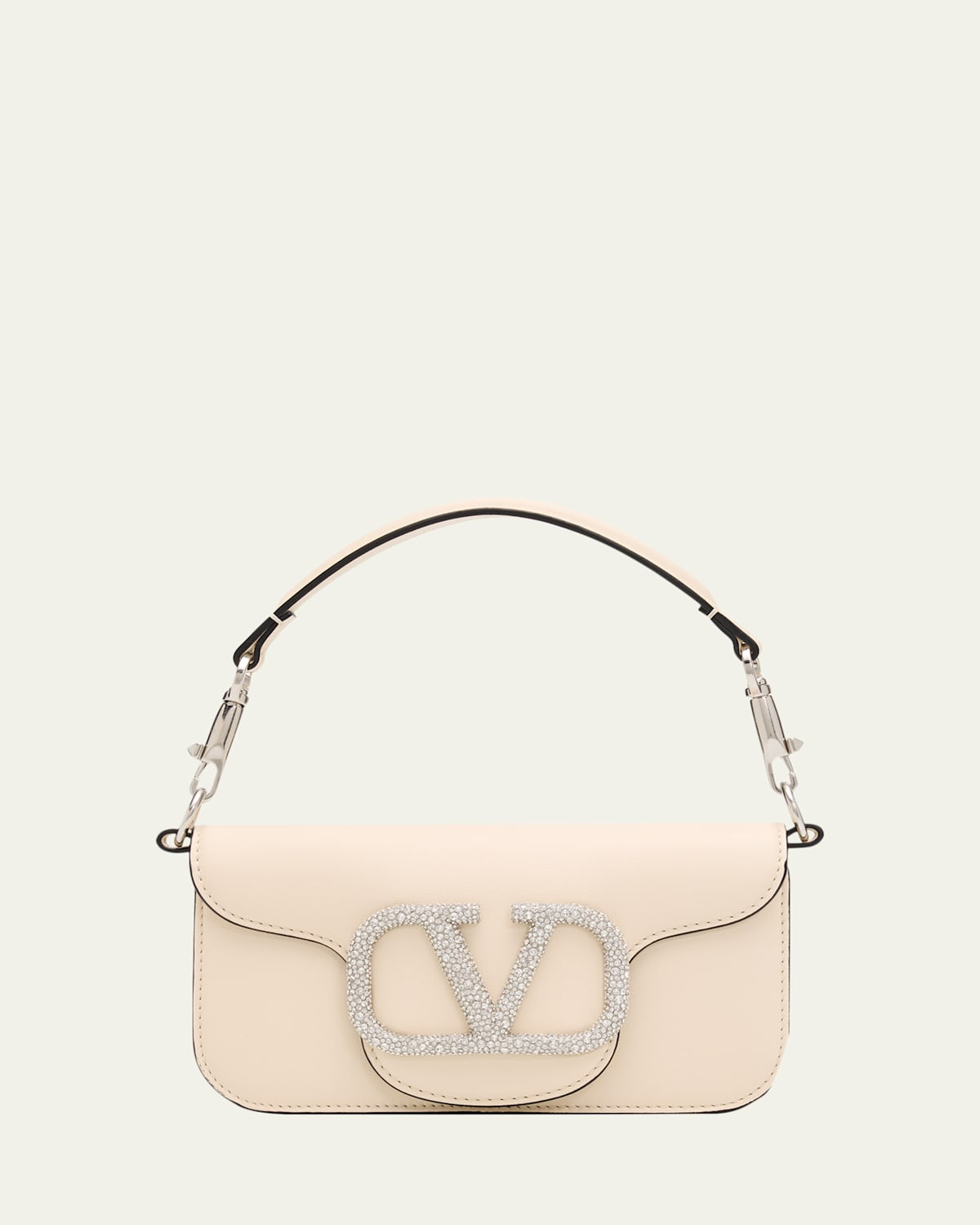 Loco Small Leather Top-Handle Bag with Jewel VLogo | Bergdorf Goodman