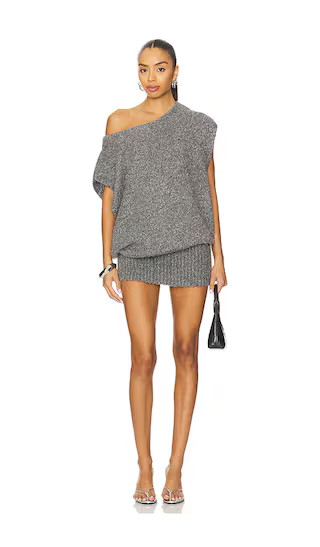 Talia Sweater Mini Dress in Castle Grey Combo | Revolve Clothing (Global)