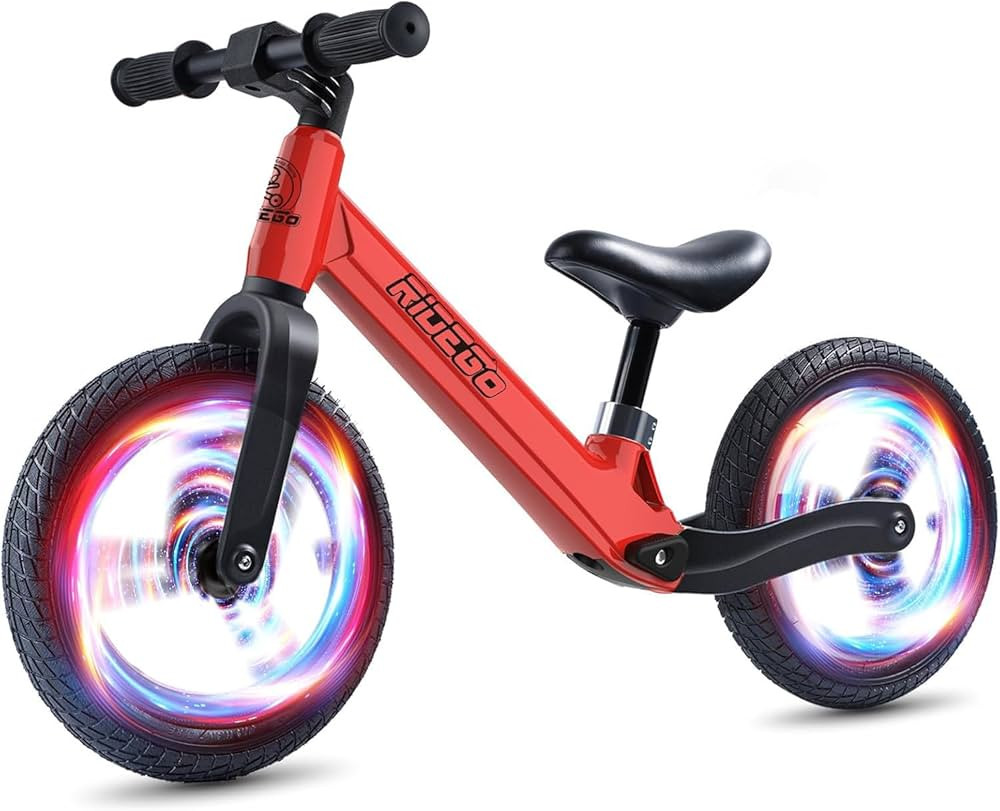 Ridego 12 Inch Balance Bike for Kids 2-4 Year Old,Lightweight Kids Bike with Adjustable Seat, Pus... | Amazon (US)